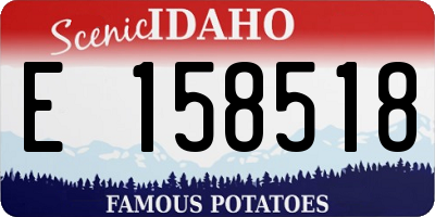 ID license plate E158518