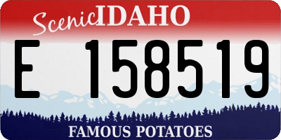 ID license plate E158519