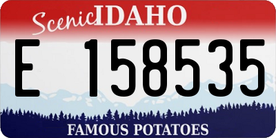 ID license plate E158535