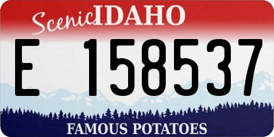 ID license plate E158537
