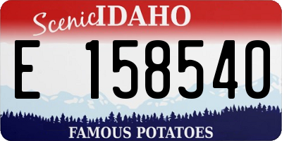ID license plate E158540