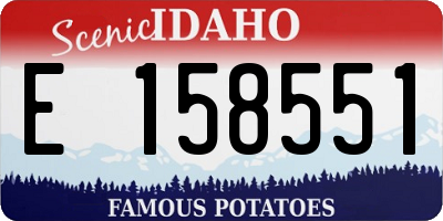 ID license plate E158551
