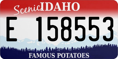 ID license plate E158553