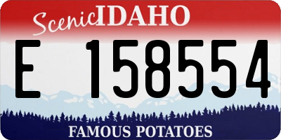 ID license plate E158554