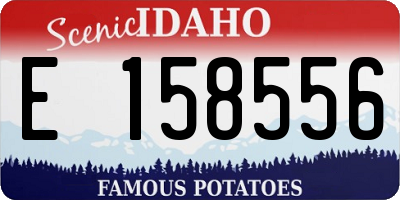 ID license plate E158556
