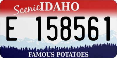 ID license plate E158561