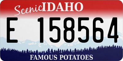 ID license plate E158564