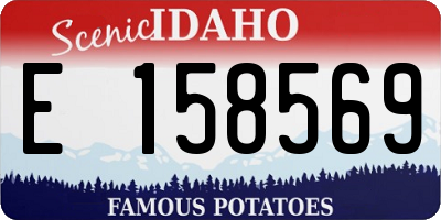 ID license plate E158569