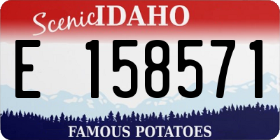 ID license plate E158571