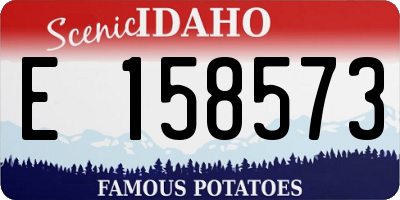 ID license plate E158573