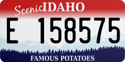 ID license plate E158575