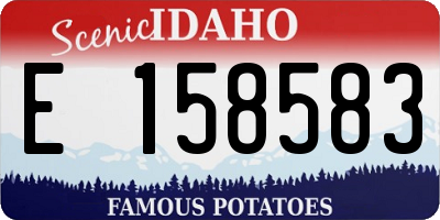 ID license plate E158583