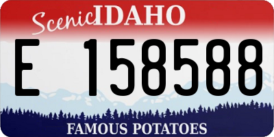 ID license plate E158588
