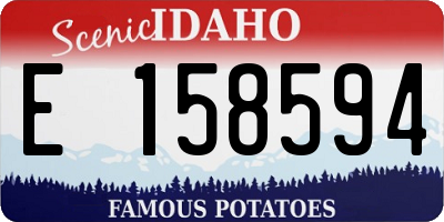 ID license plate E158594
