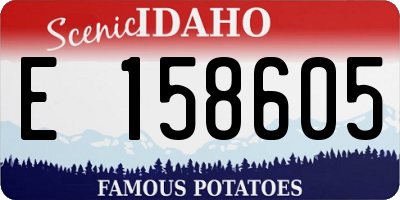 ID license plate E158605