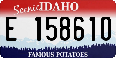 ID license plate E158610