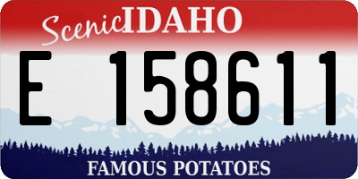 ID license plate E158611