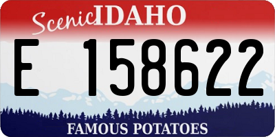 ID license plate E158622