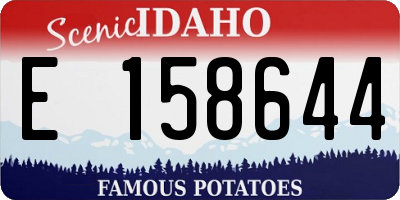 ID license plate E158644