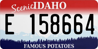 ID license plate E158664
