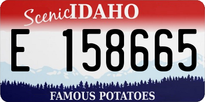 ID license plate E158665