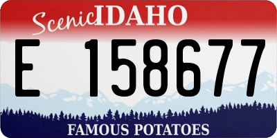 ID license plate E158677