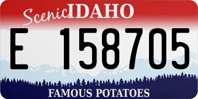 ID license plate E158705