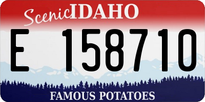 ID license plate E158710