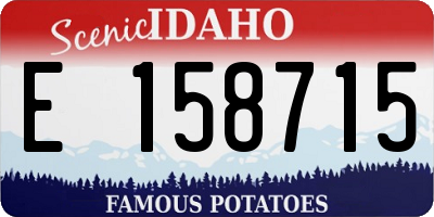 ID license plate E158715