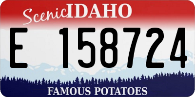 ID license plate E158724