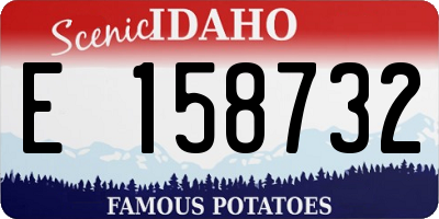 ID license plate E158732