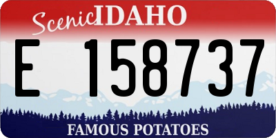ID license plate E158737