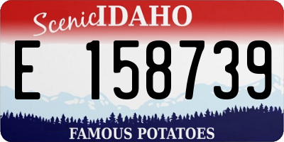 ID license plate E158739