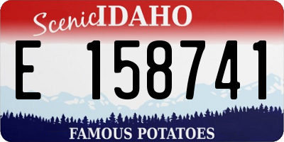 ID license plate E158741