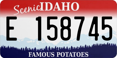 ID license plate E158745