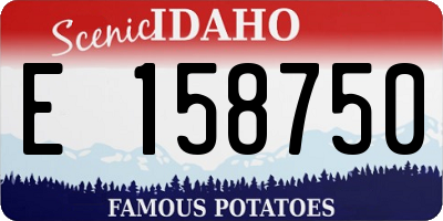 ID license plate E158750
