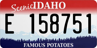 ID license plate E158751