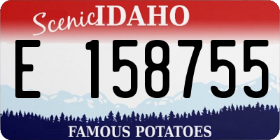 ID license plate E158755