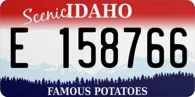 ID license plate E158766