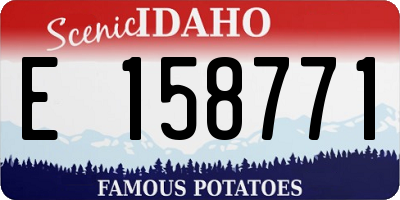 ID license plate E158771