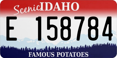 ID license plate E158784