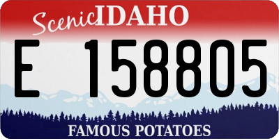ID license plate E158805