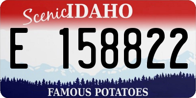 ID license plate E158822