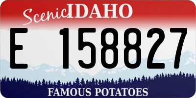 ID license plate E158827