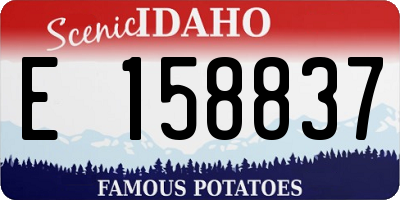 ID license plate E158837