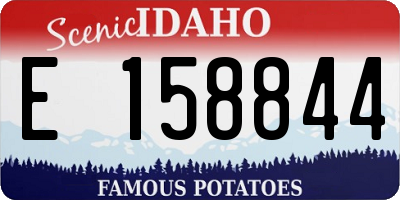 ID license plate E158844