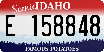 ID license plate E158848