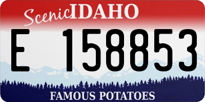 ID license plate E158853