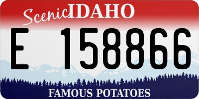 ID license plate E158866
