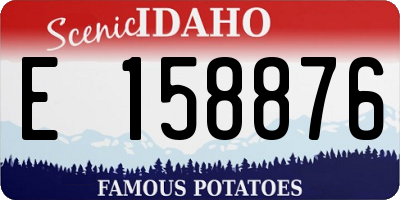 ID license plate E158876